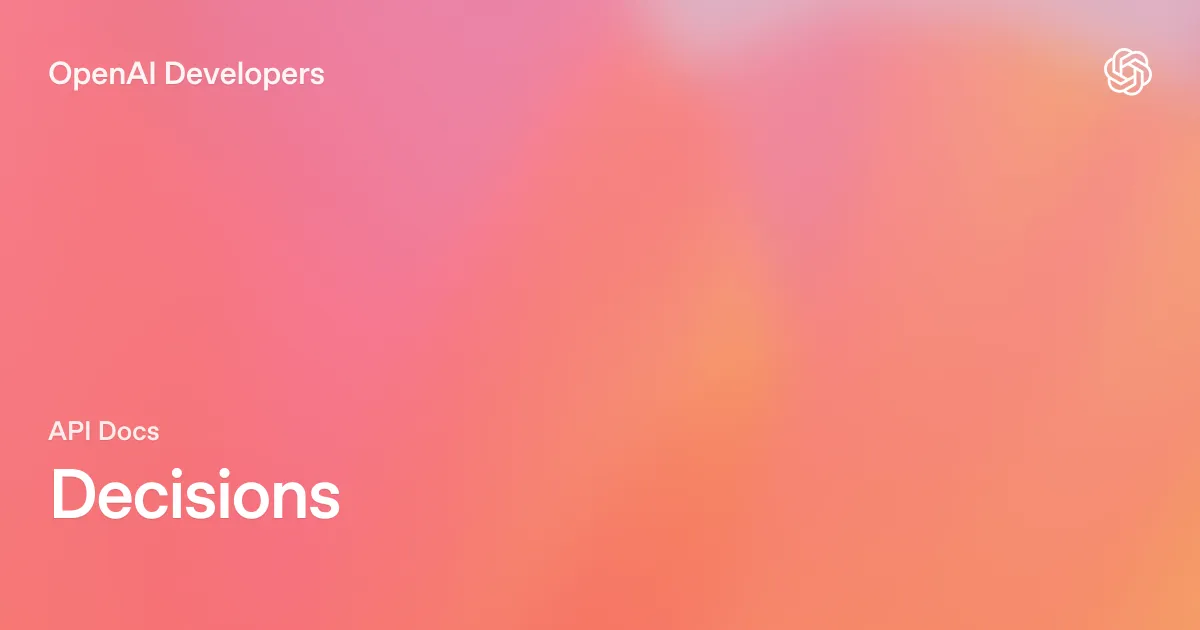 OpenAI Decisions API 文档封面