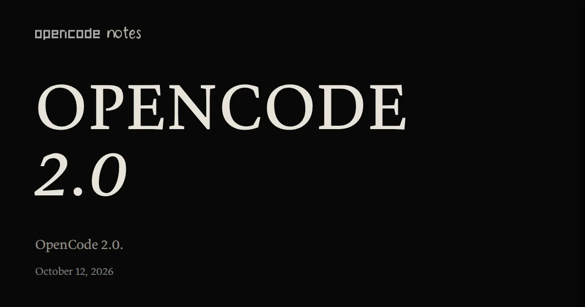 OpenCode 2.0
